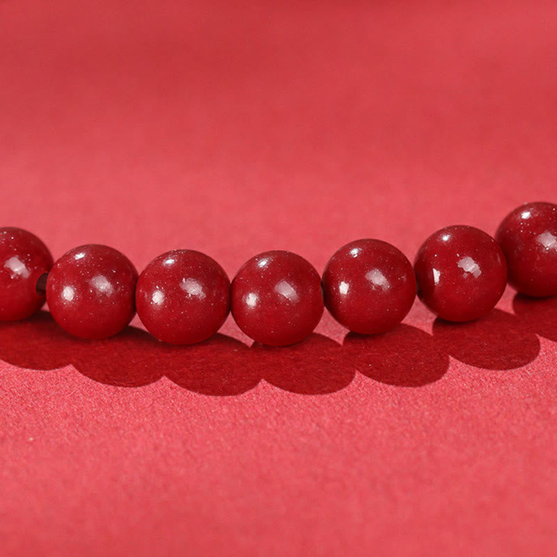 Pulsera de bendición de hilo rojo de jade cinabrio con Buddha Stones del Año del Caballo - image 3