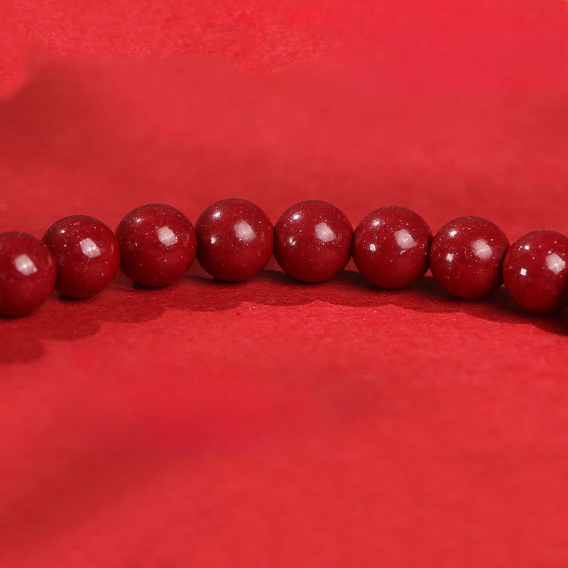 Pulsera de ágata roja y cinabrio de plata de ley 999 con Buddha Stones y el Año del Caballo - image 10