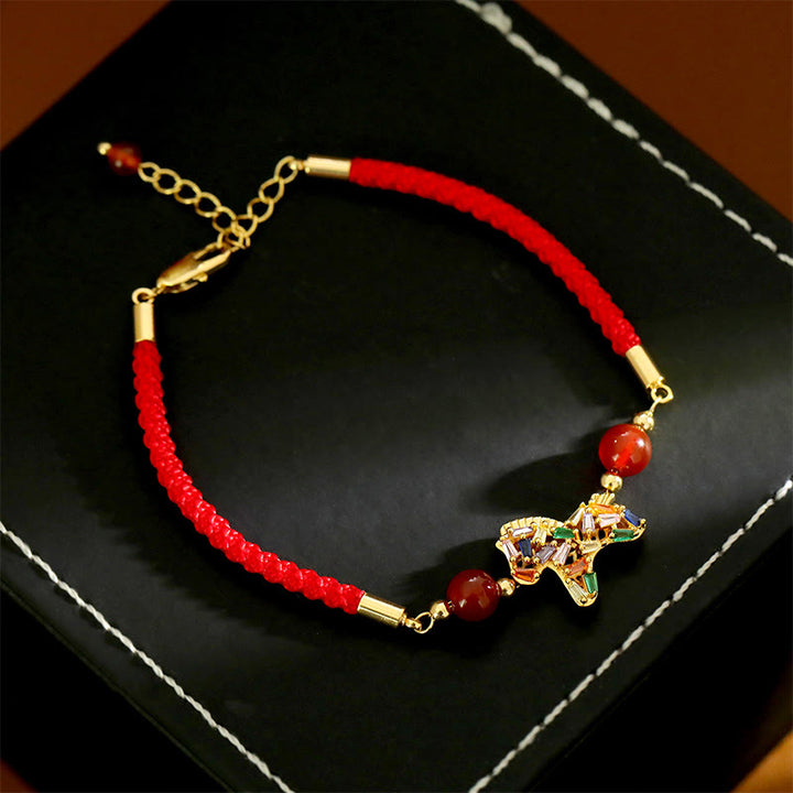 Pulsera de equilibrio de ágata roja y cobre del Año del Caballo con Buddha Stones - image 9