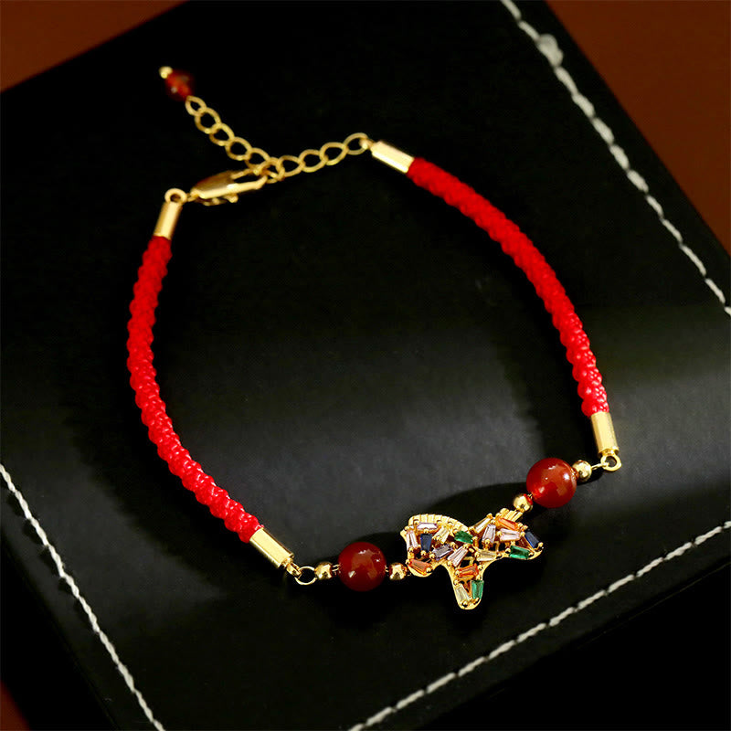 Pulsera de equilibrio de ágata roja y cobre del Año del Caballo con Buddha Stones - image 11
