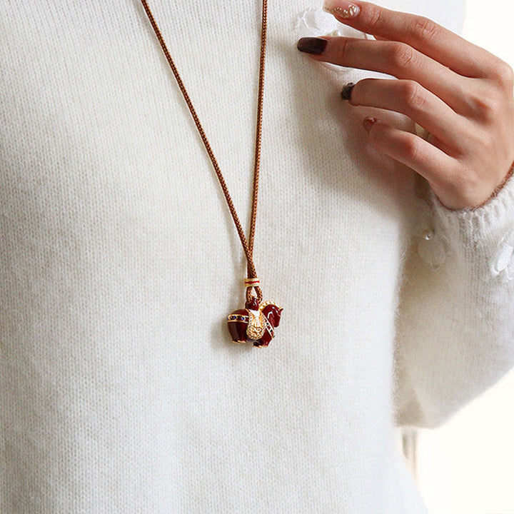 Colgante de cobre con Buddha Stones y equilibrio del Año del Caballo - image 4