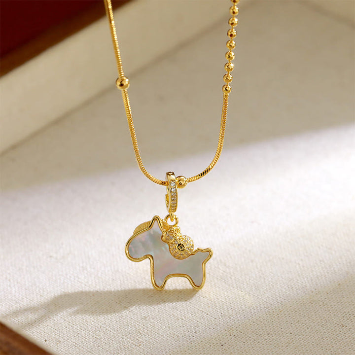 Colgante de cobre con Buddha Stones y el Año del Caballo para la suerte - image 7