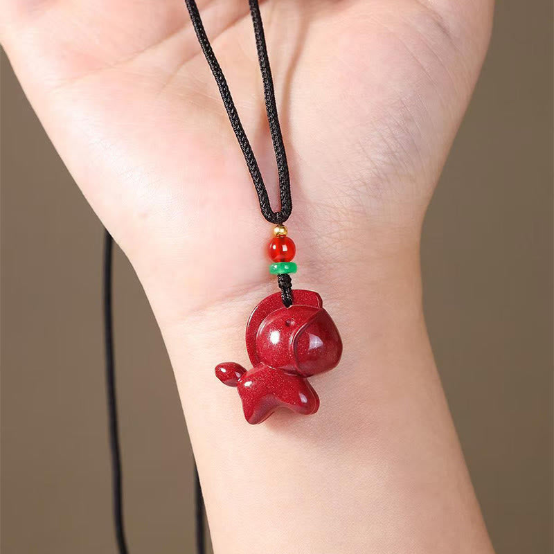 Colgantes de collar con Buddha Stones y cinabrio del Año del Caballo - image 2