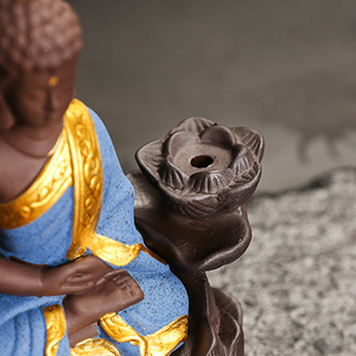 Quemador de incienso Buddha Stones Buddha Serenity para decoración del hogar - image 14