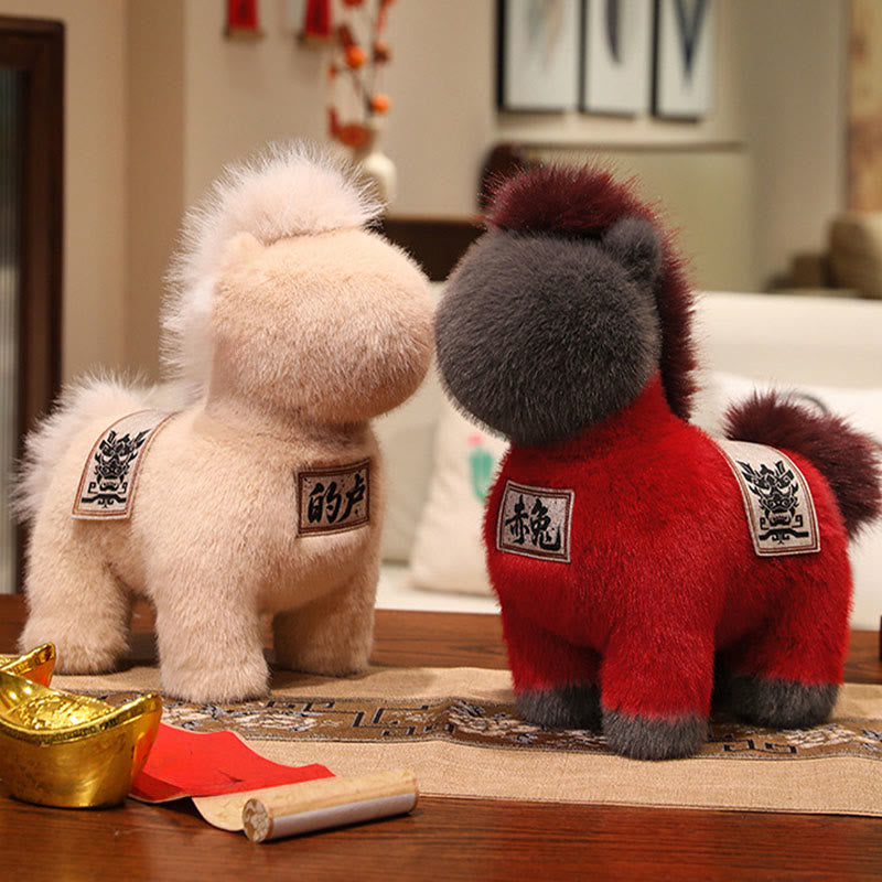 Manta de sillín bordada con Buddha Stones, año del caballo, muñeco de peluche para decoración del hogar - image 7