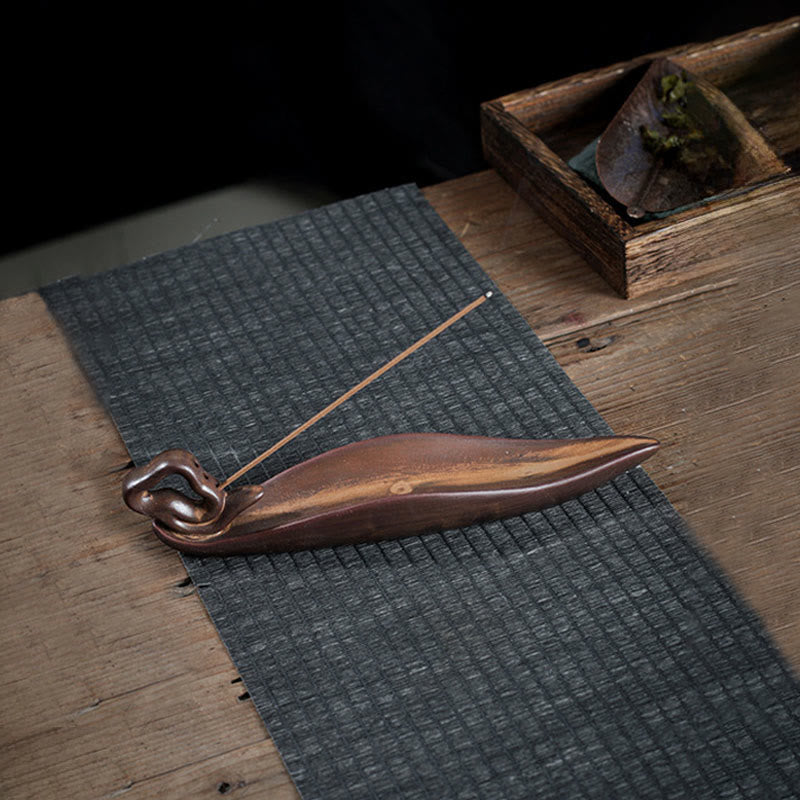 Quemador de incienso con forma de cigarra y barco pequeño de Buddha Stones para decoración del hogar - Barco (25*5,5*5,5 cm) - image 5