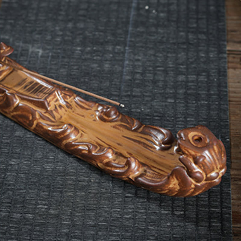 Quemador de incienso con forma de cigarra y barco pequeño de Buddha Stones para decoración del hogar - image 4