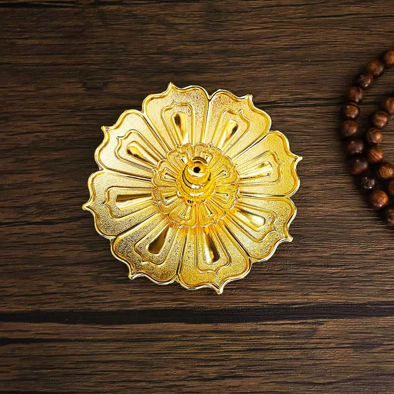 Quemador de incienso con diseño de loto y Buddha Stones para decoración del hogar - Loto amarillo (8,8 x 3,2 cm) - image 3