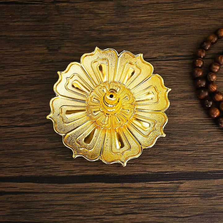 Quemador de incienso con diseño de loto y Buddha Stones para decoración del hogar - Loto amarillo (8,8 x 3,2 cm) - image 3