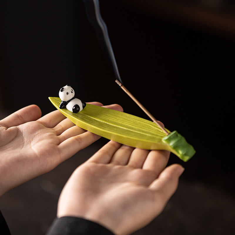 Quemador de incienso con forma de panda y Buddha Stones para decoración del hogar - image 6