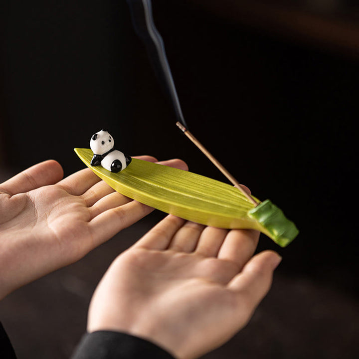 Quemador de incienso con forma de panda y Buddha Stones para decoración del hogar - image 6