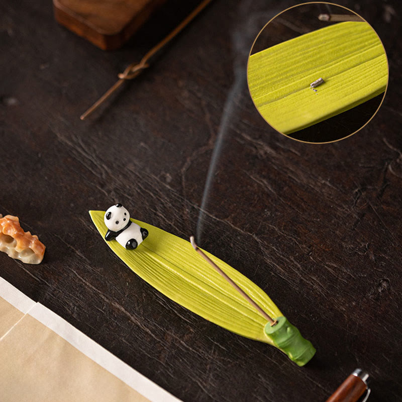 Quemador de incienso con forma de panda y Buddha Stones para decoración del hogar - image 3