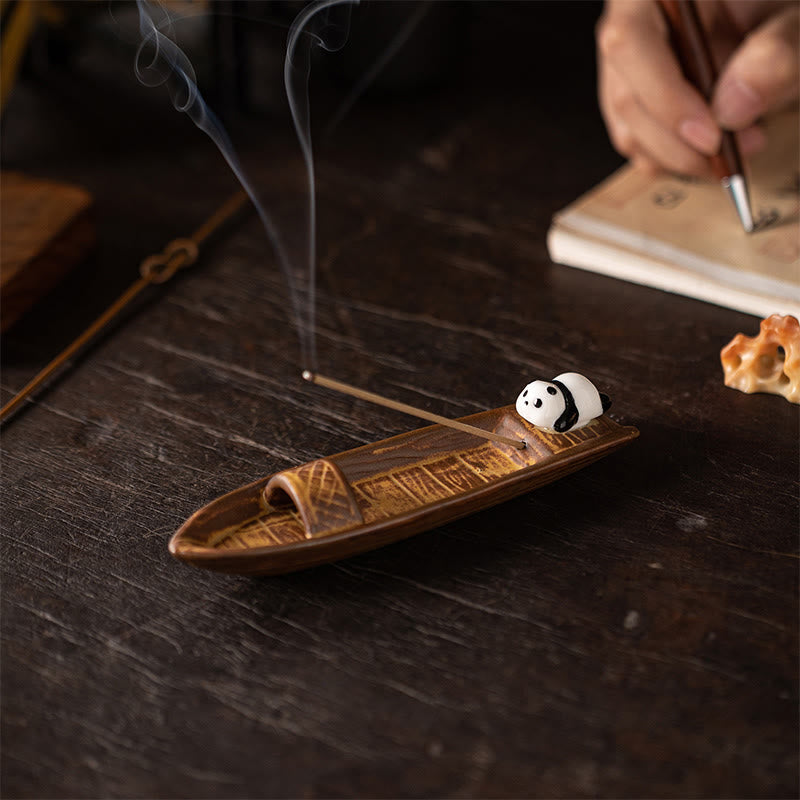 Quemador de incienso con forma de panda y Buddha Stones para decoración del hogar - image 1