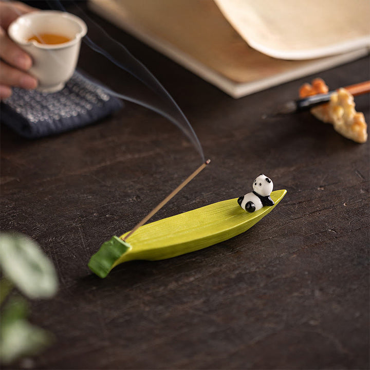 Quemador de incienso con forma de panda y Buddha Stones para decoración del hogar - image 7