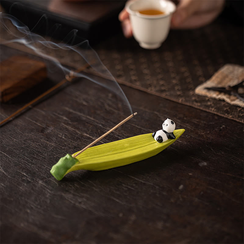 Quemador de incienso con forma de panda y Buddha Stones para decoración del hogar - image 5