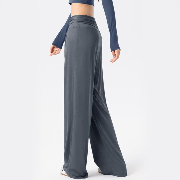 Pantalones deportivos casuales con cordones y transpirables de Buddha Stones para mujer, de pierna ancha - image 5