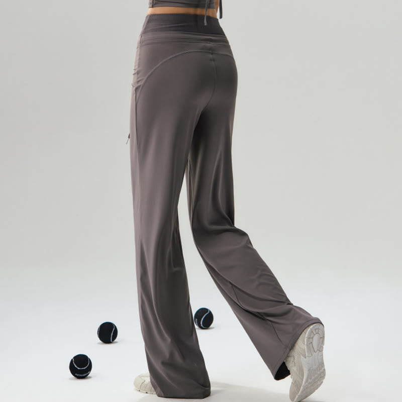 Pantalones anchos de cintura elástica para mujer con diseño de Buddha Stones, informales, con cordón para yoga, deportes y gimnasio - image 3
