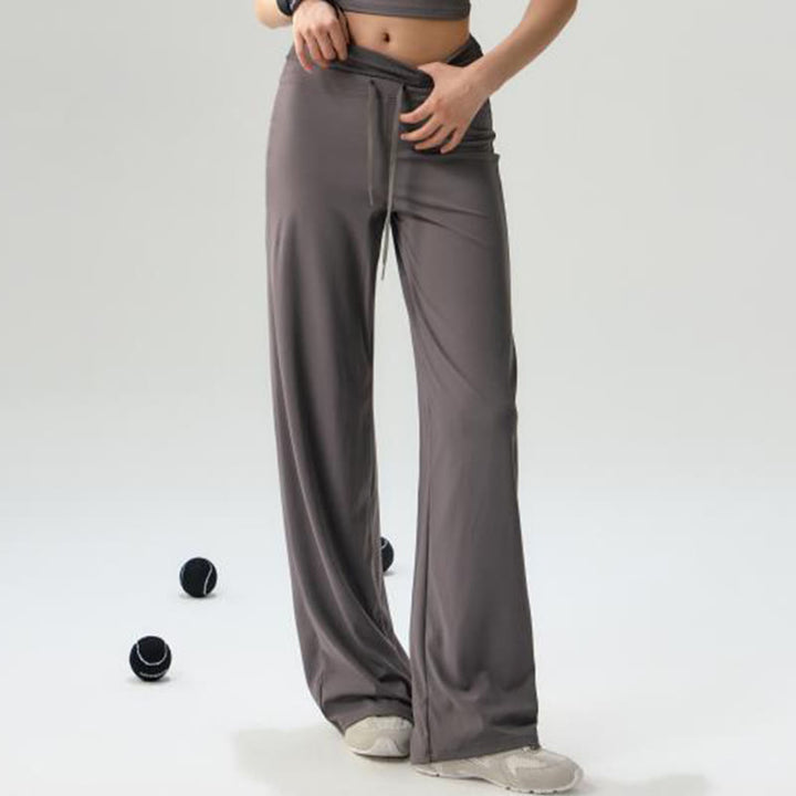 Pantalones anchos de cintura elástica para mujer con diseño de Buddha Stones, informales, con cordón para yoga, deportes y gimnasio - image 2