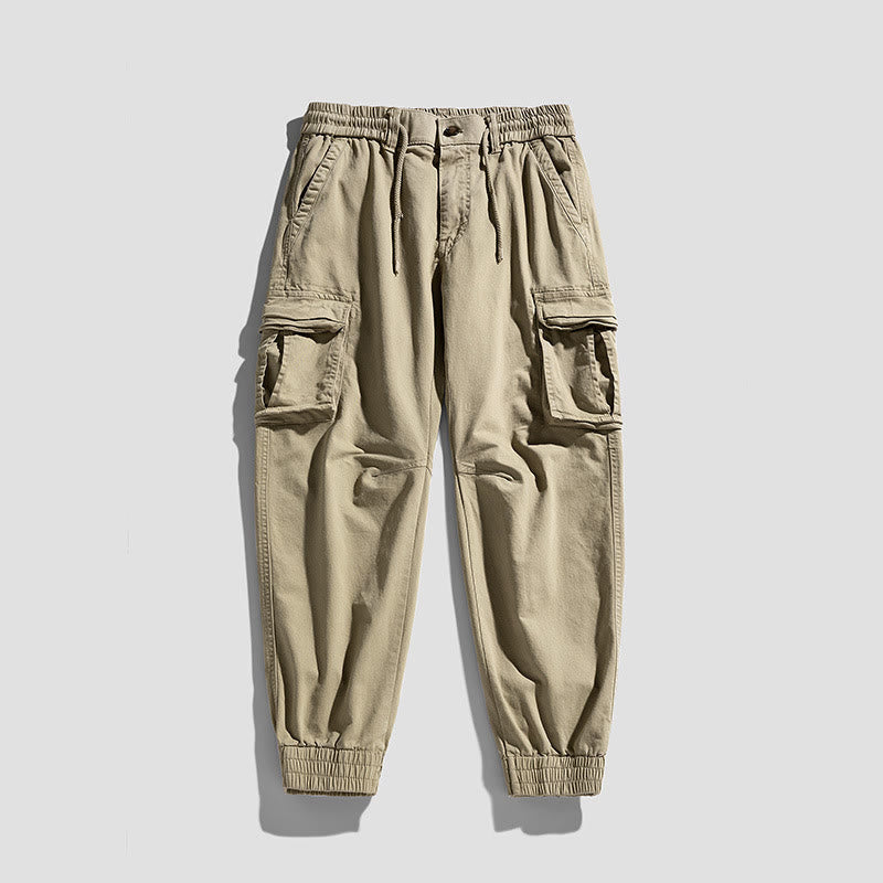 Pantalones de verano de algodón con puños elásticos y bolsillos para hombre de Buddha Stones - image 3