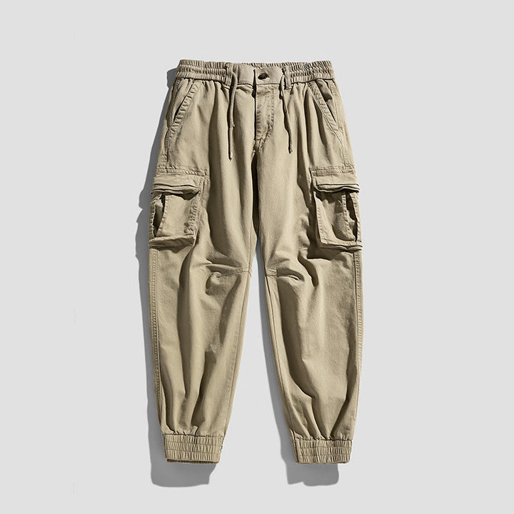 Pantalones de verano de algodón con puños elásticos y bolsillos para hombre de Buddha Stones - image 3