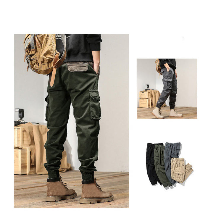 Pantalones de verano de algodón con puños elásticos y bolsillos para hombre de Buddha Stones - image 8