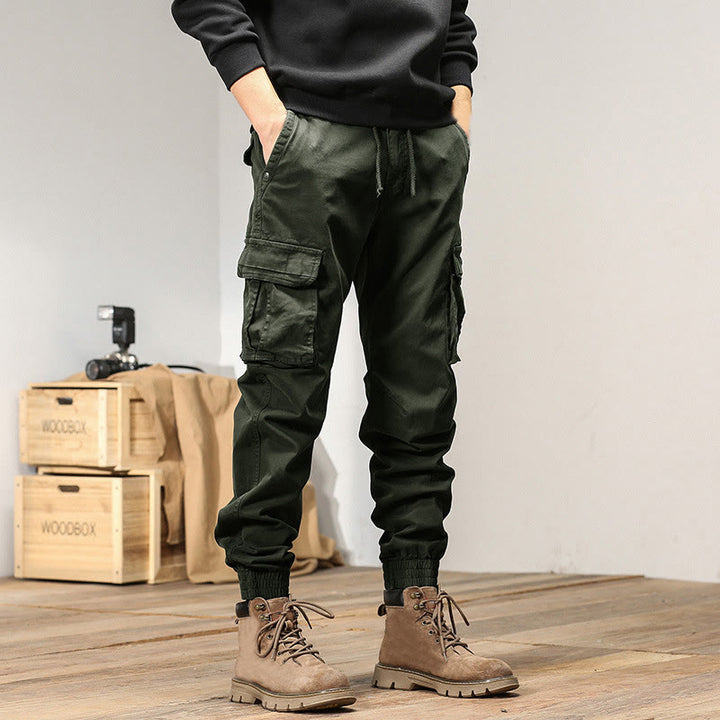 Pantalones de verano de algodón con puños elásticos y bolsillos para hombre de Buddha Stones - image 7