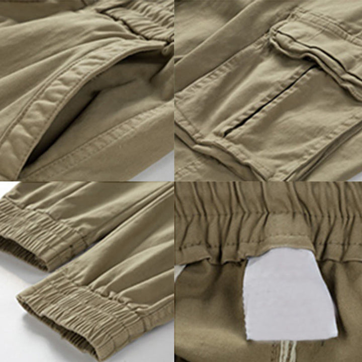 Pantalones de verano de algodón con puños elásticos y bolsillos para hombre de Buddha Stones - image 5