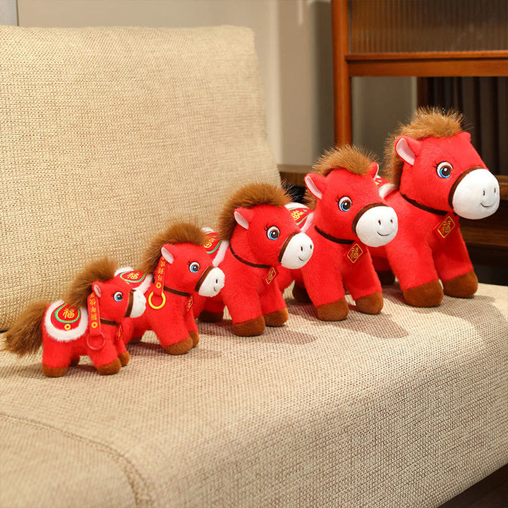 Buddha Stones Muñeco de peluche de caballo Fu del Año del Caballo, prosperidad y fortuna, decoración del hogar. - image 5