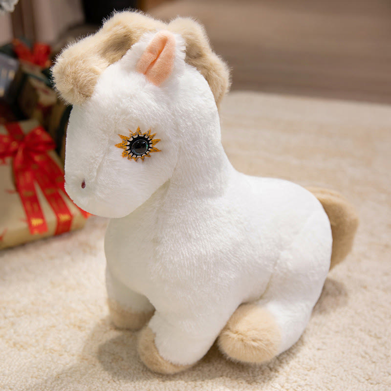 Buddha Stones Muñeco de peluche de poni del Año del Caballo para decoración del hogar - Caballo blanco - 45 cm (medido desde la oreja hasta el pie) - image 6