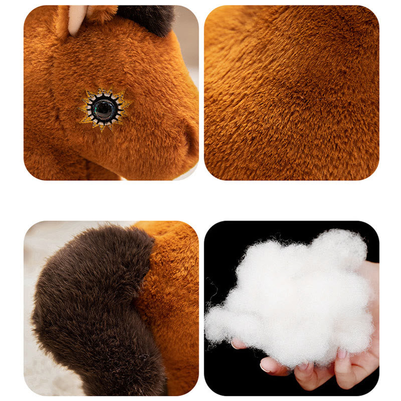 Buddha Stones Muñeco de peluche de poni del Año del Caballo para decoración del hogar - image 3