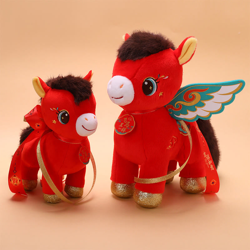 Buddha Stones Muñeco de peluche de caballo alado con diseño de nube auspiciosa del Año del Caballo, decoración energética para el hogar - image 10