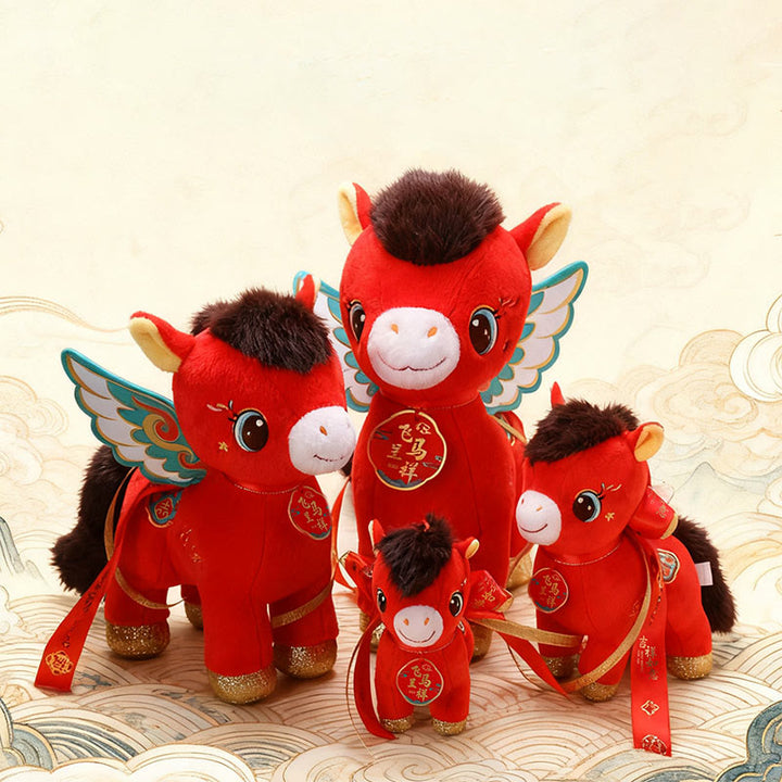 Buddha Stones Muñeco de peluche de caballo alado con diseño de nube auspiciosa del Año del Caballo, decoración energética para el hogar - image 9