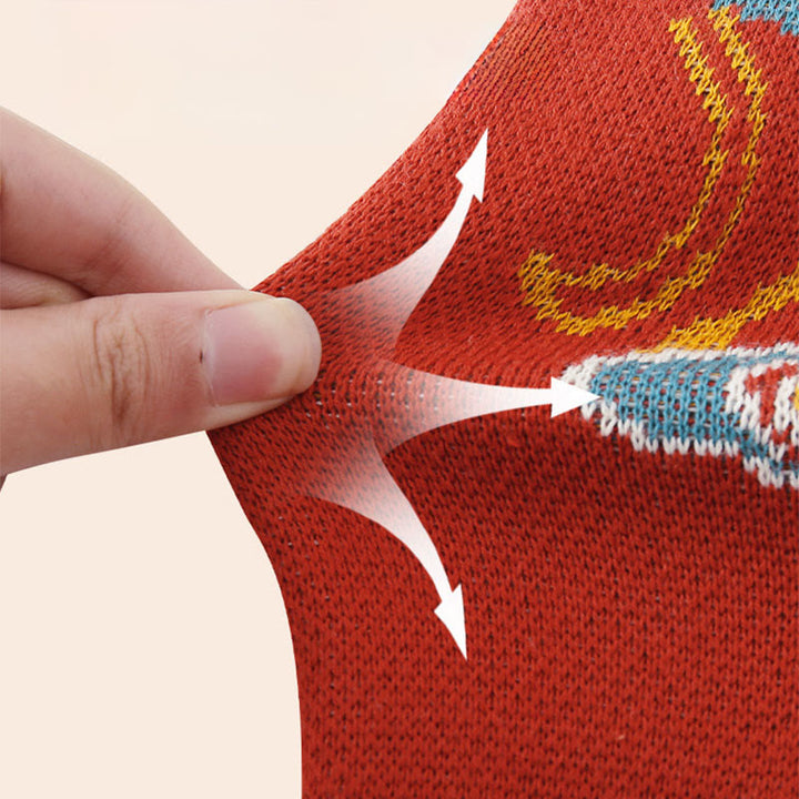 Mameluco de una pieza de punto de manga larga de algodón con estampado de panda rojo para bebé niño y niña, otoño e invierno, con Buddha Stones - image 6