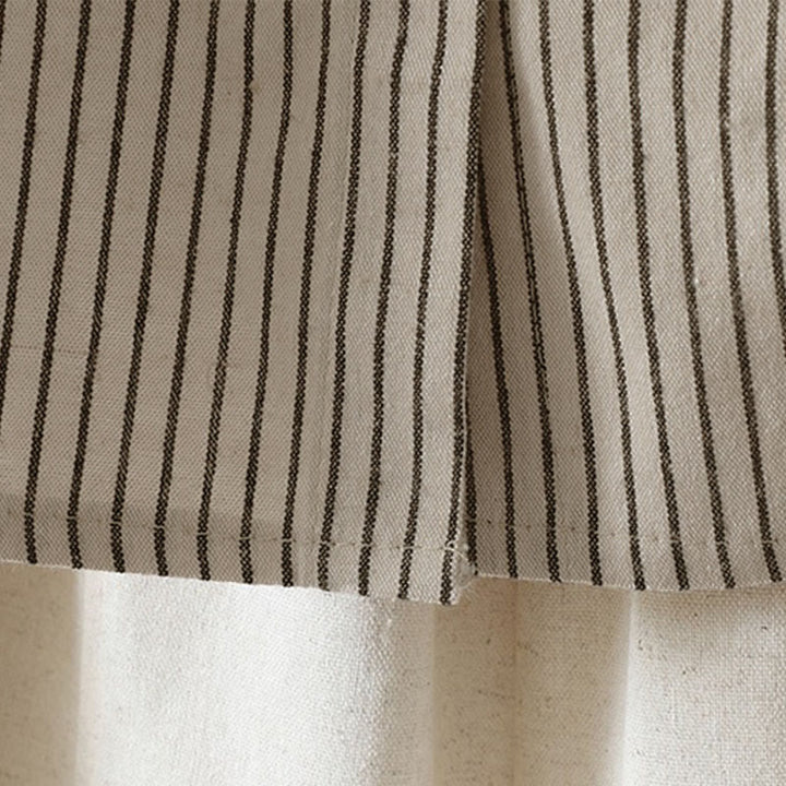 Camisa de manga larga con cuello alto, botones y rayas otoñales para mujer con bolsillos y estampado de Buddha Stones - image 11