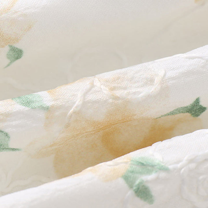 Mono de una pieza de algodón de manga larga para bebé niña con diseño de cuello en V y flores amarillas claras de Buddha Stones para primavera y otoño - image 5