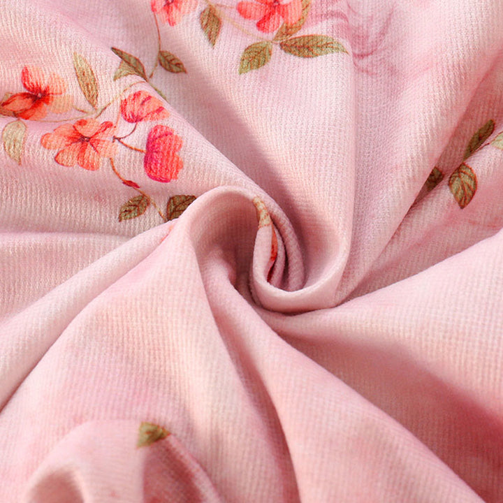 Mameluco de una pieza de algodón de manga larga para bebé niña con diseño de flores rojas, hojas verdes y piedras de Buddha Stones, primavera y otoño - image 7