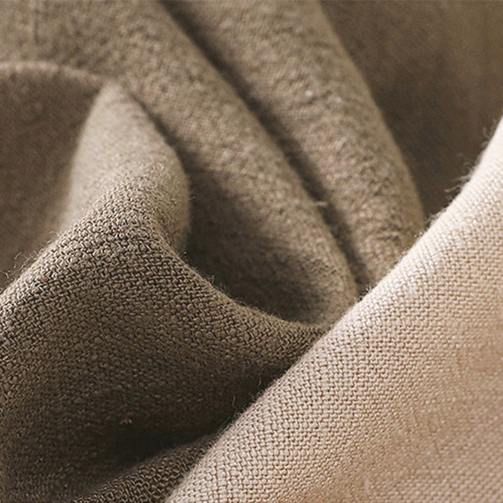 Camisa de lino y algodón con mangas tres cuartos para mujer, diseño retro con cordones y botones de rana , con Buddha Stones - image 20