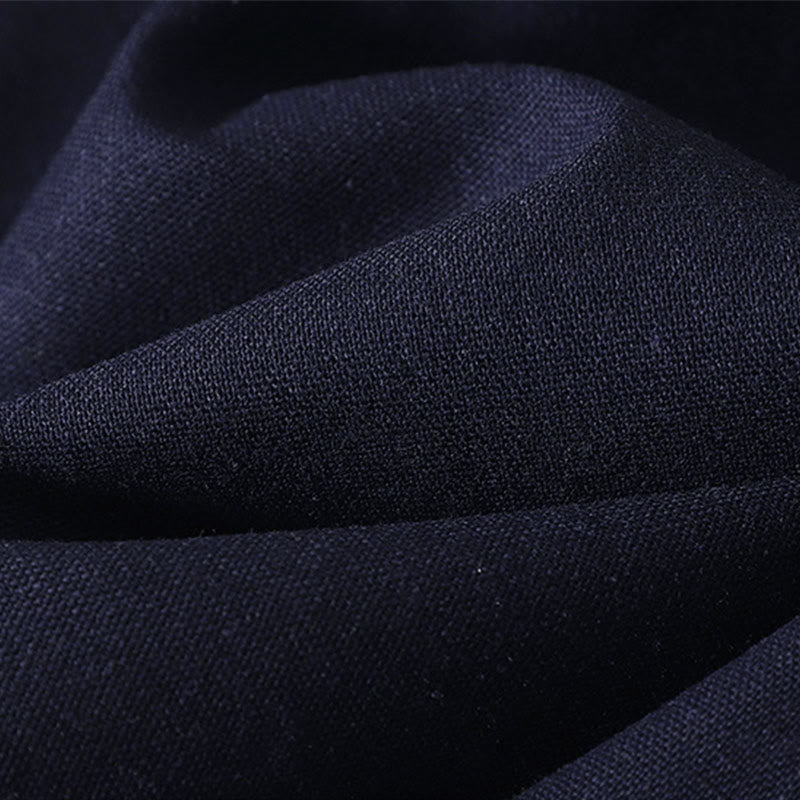 Pantalones anchos de algodón con cintura elástica y cremallera para mujer, bordados con Buddha Stones y bolsillos. - image 19