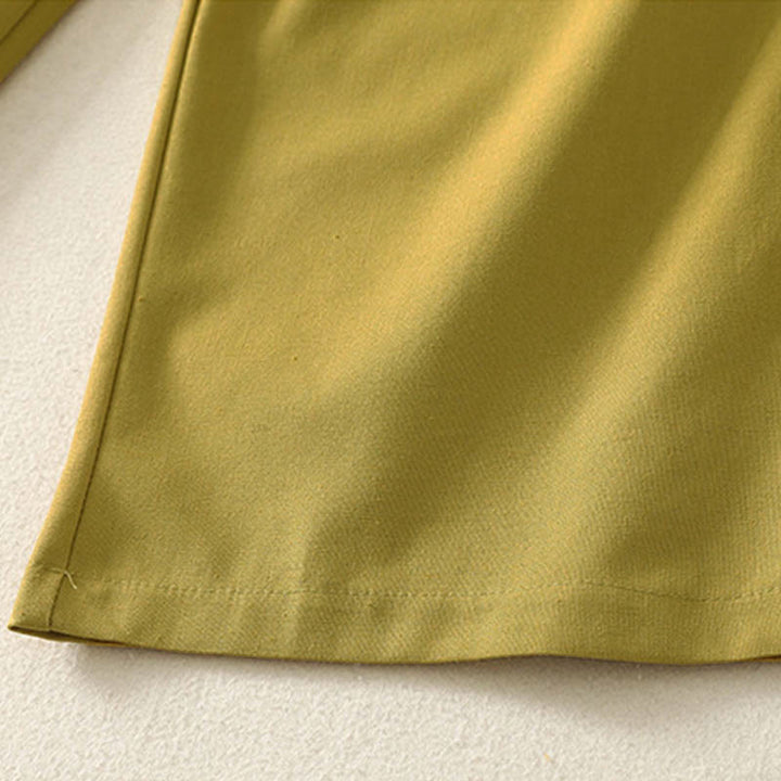 Pantalones anchos de algodón con cintura elástica y cremallera para mujer, bordados con Buddha Stones y bolsillos. - image 15