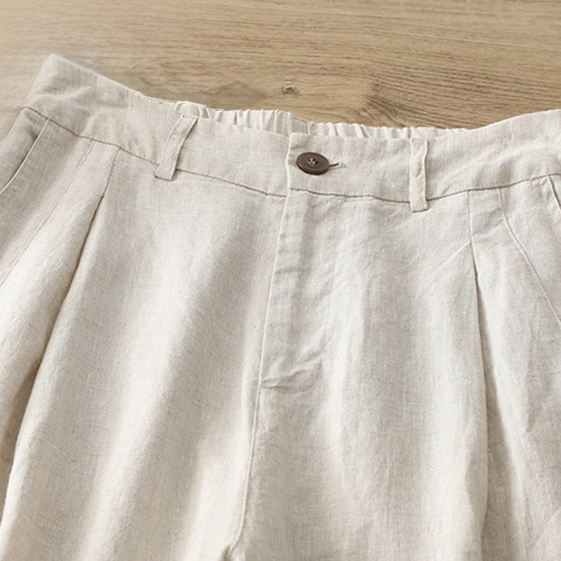 Pantalones anchos de algodón con cremallera y bolsillos para mujer de Buddha Stones para otoño - image 36