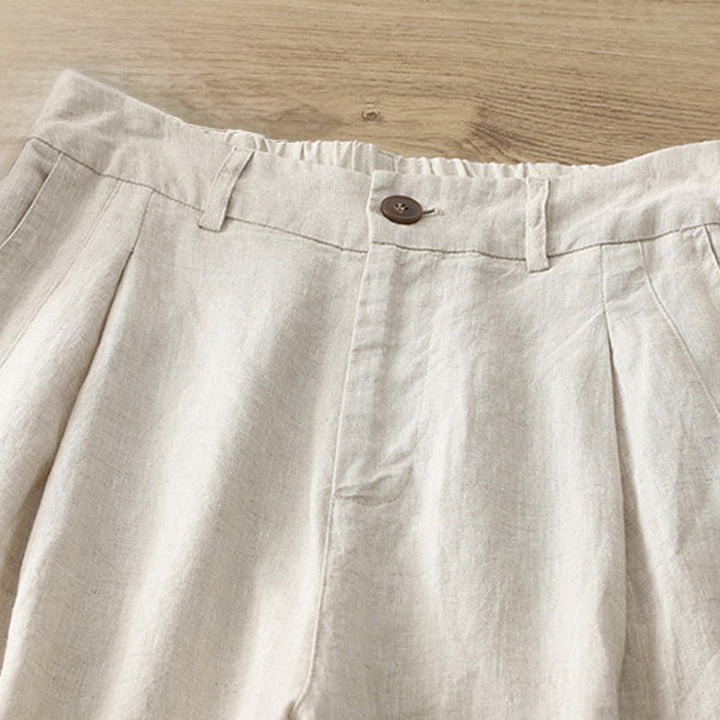 Pantalones anchos de algodón con cremallera y bolsillos para mujer de Buddha Stones para otoño - image 36