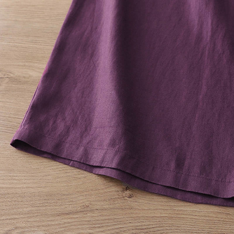 Pantalones anchos de algodón con cremallera y bolsillos para mujer de Buddha Stones para otoño - image 34