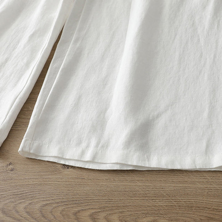 Pantalones anchos de algodón con cremallera y bolsillos para mujer de Buddha Stones para otoño - image 15