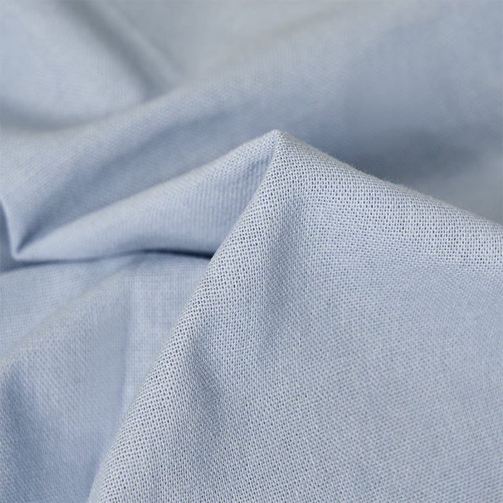 Vestido midi de algodón para mujer con diseño de botones de color liso y bolsillos, manga tres cuartos y estampado de Buddha Stones - image 5