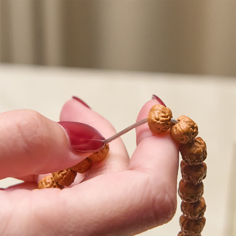 Mala Buddha Stones de 108 cuentas con semillas de Bodhi y riqueza y auspiciosidad - image 4