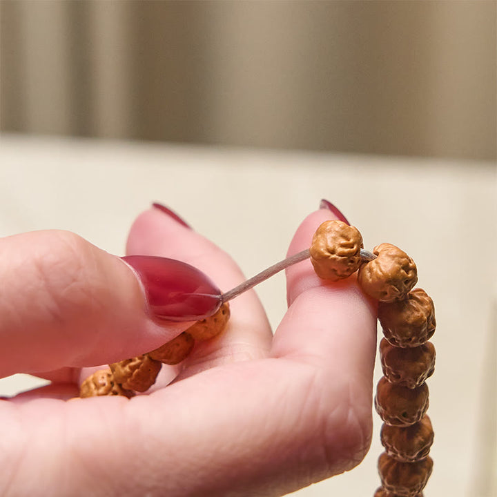 Mala Buddha Stones de 108 cuentas con semillas de Bodhi y riqueza y auspiciosidad - image 4