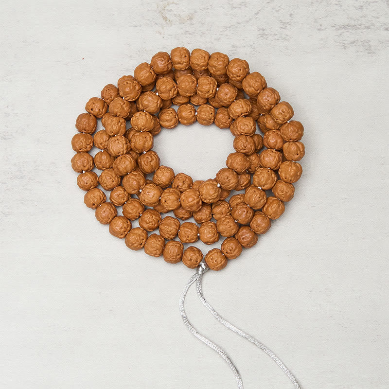Mala Buddha Stones de 108 cuentas con semillas de Bodhi y riqueza y auspiciosidad - 10-11 mm - image 0