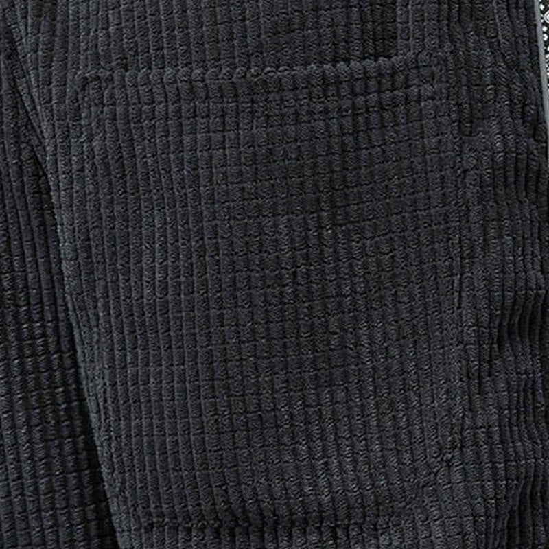 Pantalones de pana rectos hasta el tobillo con estampado de cachemira y cordón lateral para hombre con Buddha Stones y bolsillos - image 11