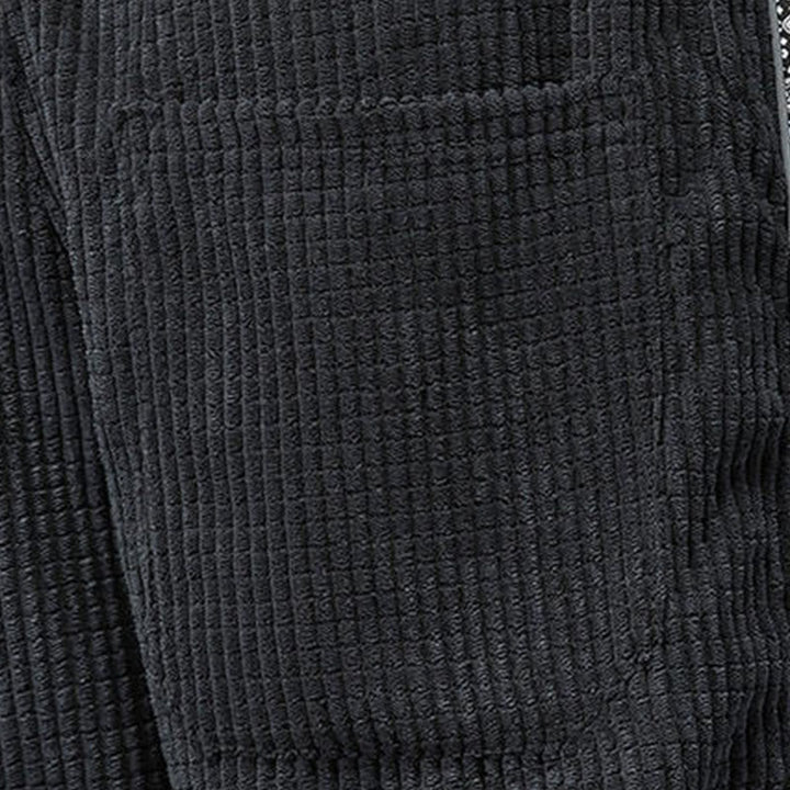 Pantalones de pana rectos hasta el tobillo con estampado de cachemira y cordón lateral para hombre con Buddha Stones y bolsillos - image 11