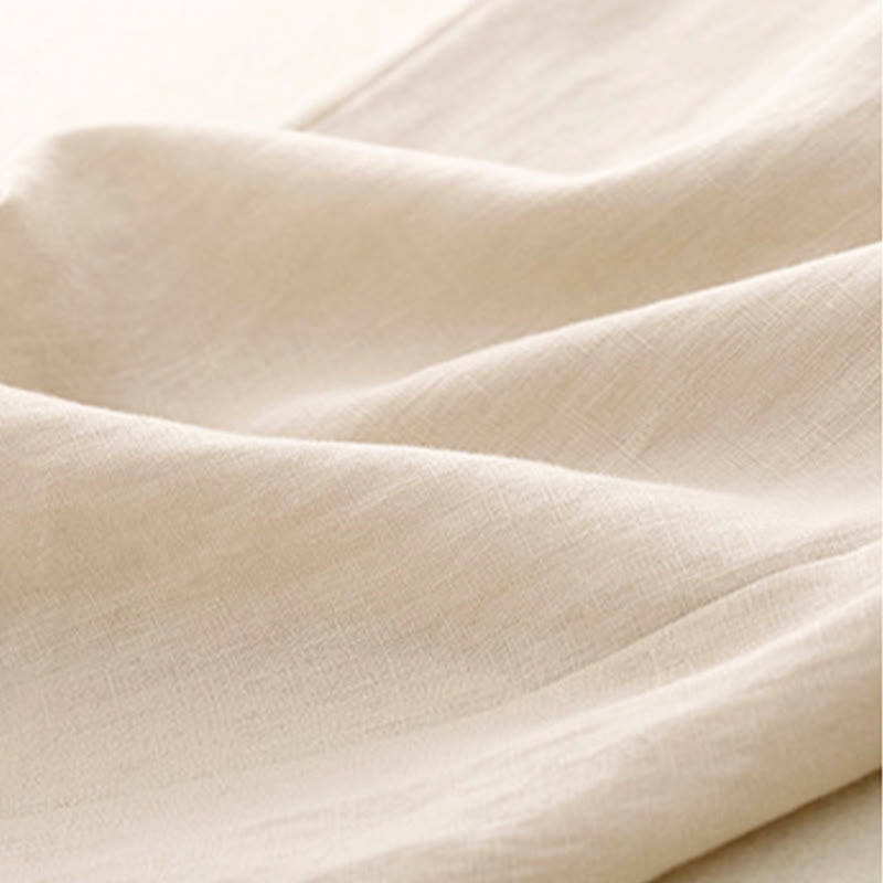 Pantalones de algodón Buddha Stones para mujer, lisos, de primavera, de largo 7-8, con bolsillos - image 18